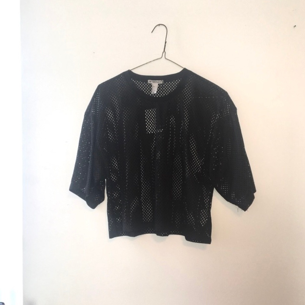 Black mesh t-shirt NWT